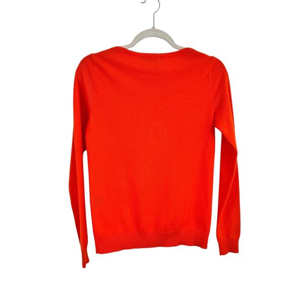 Ralph Lauren Blue Label Orange 100% Cashmere Sweater Preppy Womens Medium - Picture 5 of 5